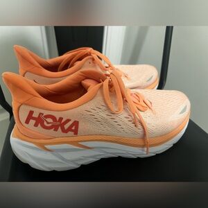 Hoka Clifton 8 Women's Orange Running Shoes sz 10